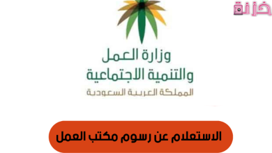 رسوم مكتب العمل