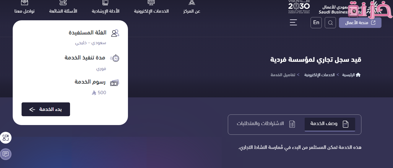 رسوم استخراج السجل التجاري