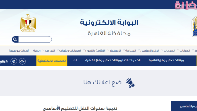 بوابة نتائج التعليم الأساسي