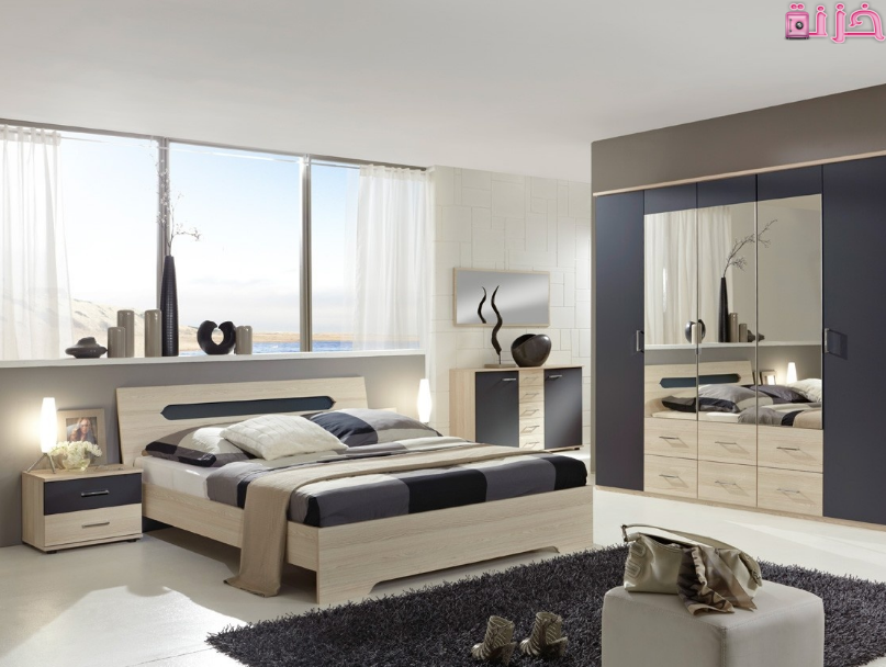 أثاث غرف نوم خشب مودرن