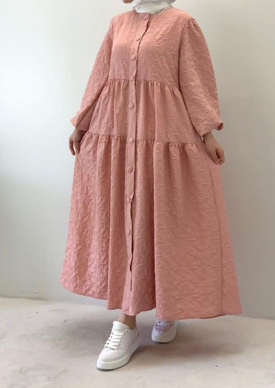 فساتين محجبات صيفي باللون الكشمير