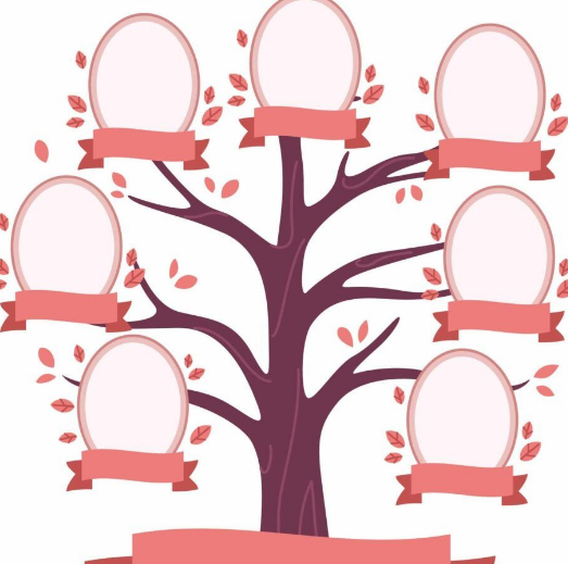 خريطة مفاهيم فارغة علي شكل شجرة