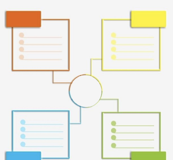 أشكال خرائط مفاهيم فارغة جميلة