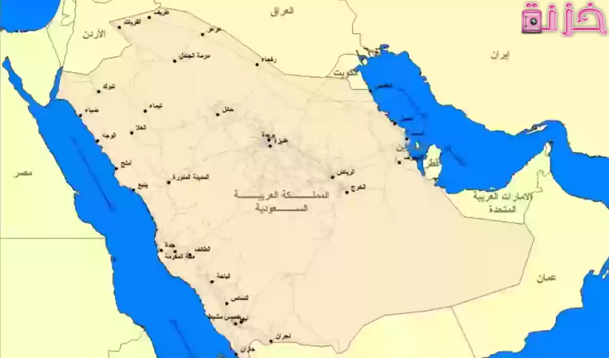 خريطة السعودية