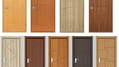 ابواب شقق خارجية خشب مودرن