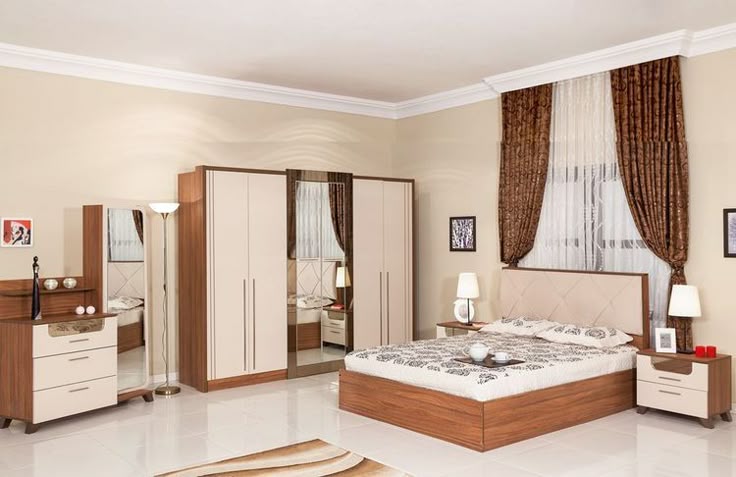 غرف نوم خشب حديثة