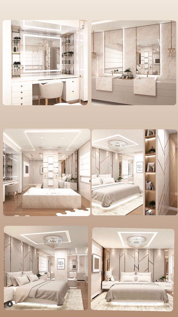 غرف نوم للعرسان رومانسية