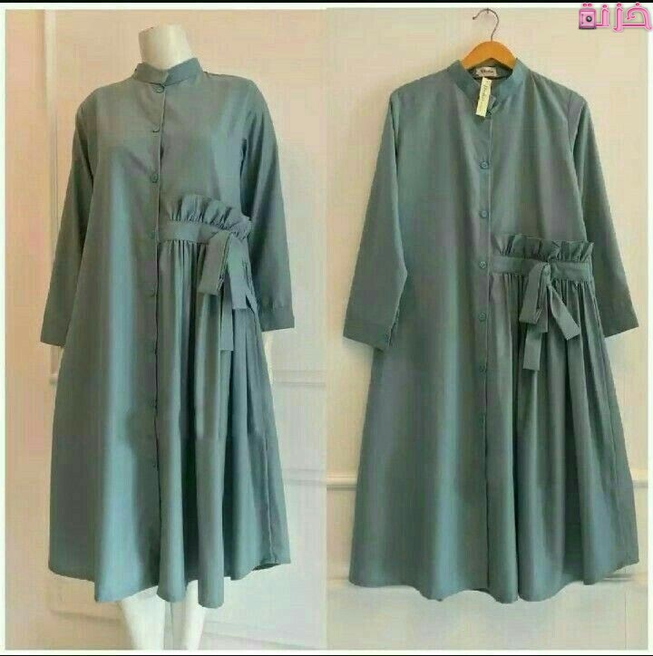 فستان شتوي طويل للمحجبات