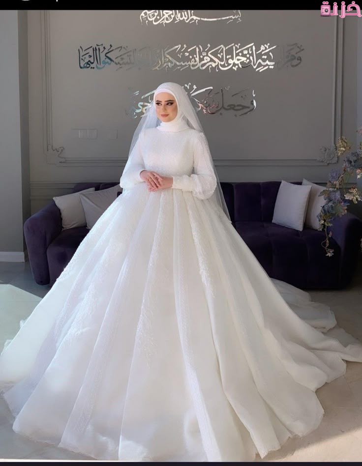 فساتين زفاف محجبات مصرية