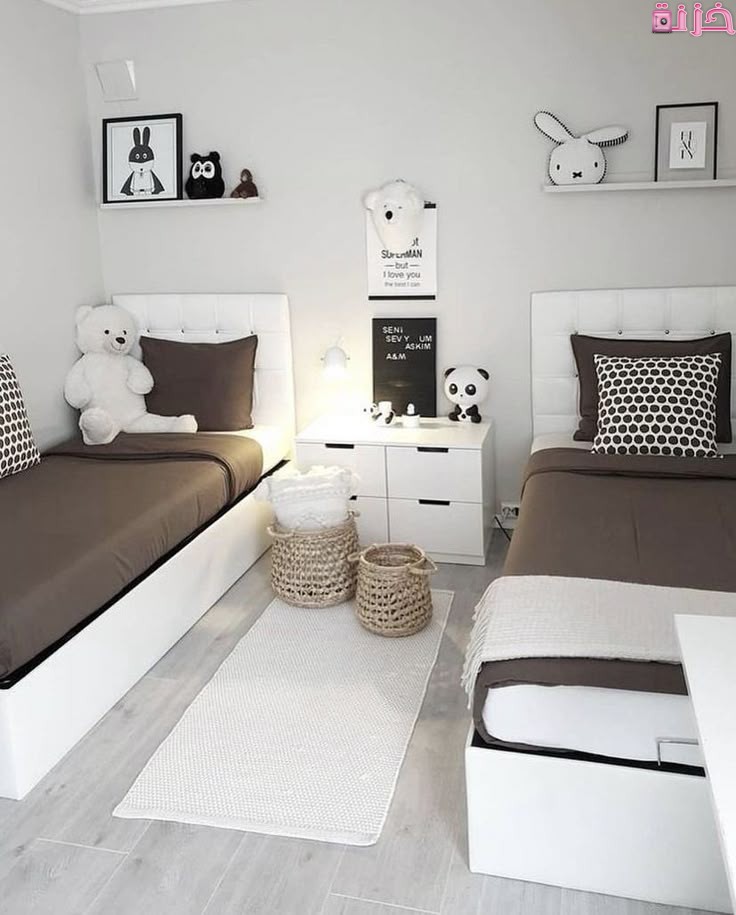 غرف نوم اطفال بنات واولاد مشتركة