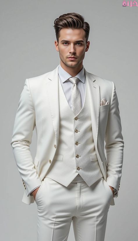 بدلة عريس بيضاء