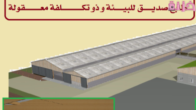 مخطط تصميم مزرعة أبقار نموذجية صغيرة
